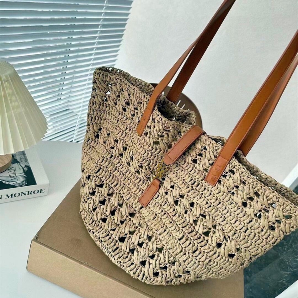 Yves Saint Laurent Tan and Brown Shoulder Bag